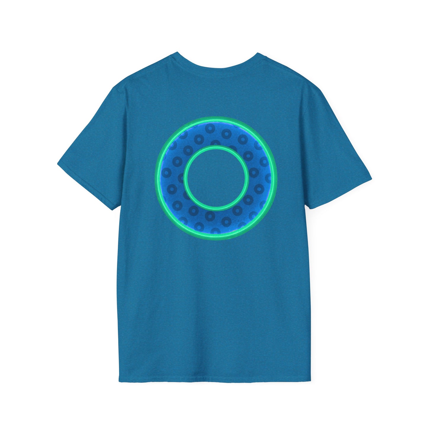 Plain Donuts/Unisex Soft-Style - "Plain Wide Mouthed Paradoxical Donuts" - royal blue/mint green donuts