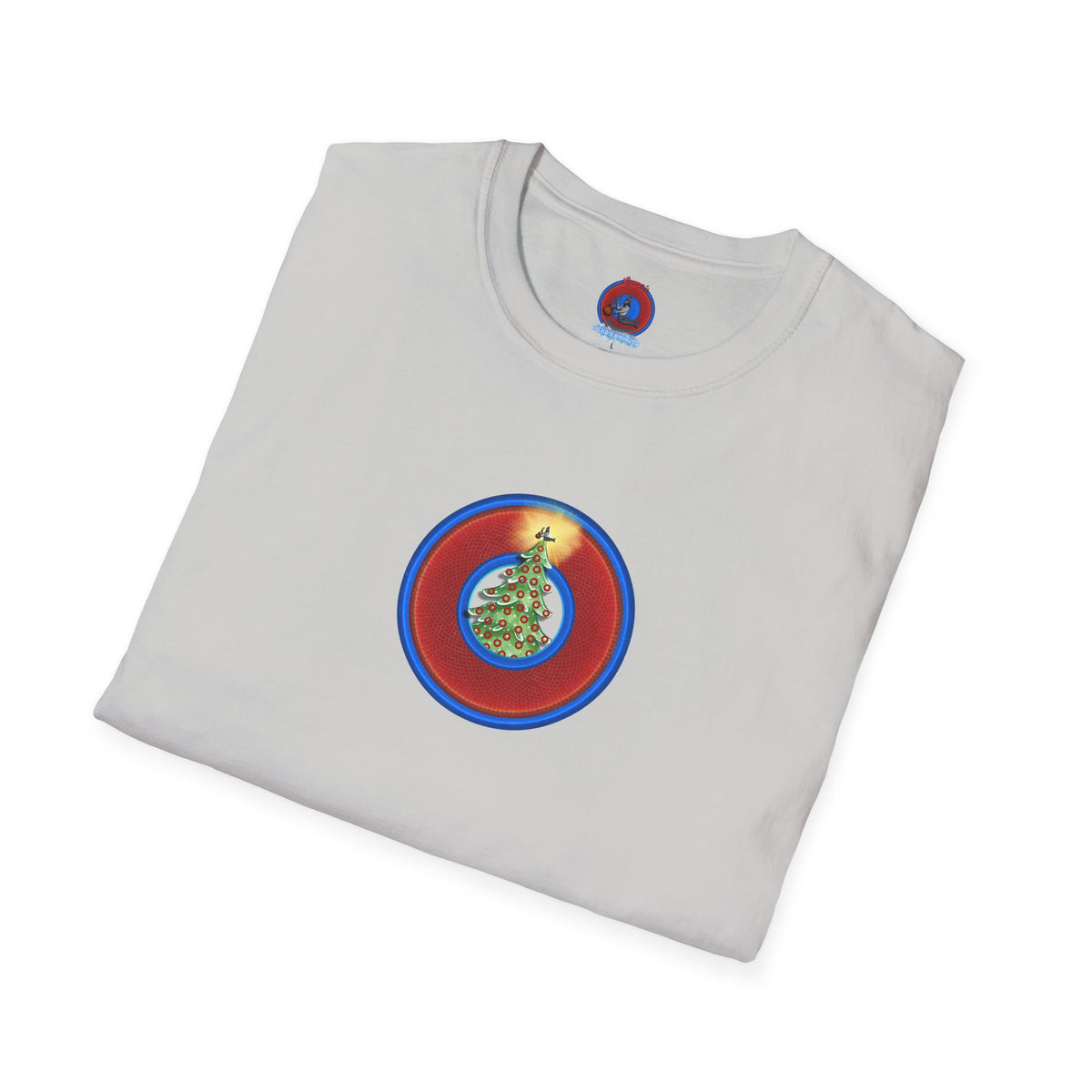 Classic Donut Tee - Unisex Soft-Style - "It's Always Phishmas in Philly" - rustic red/blue donut