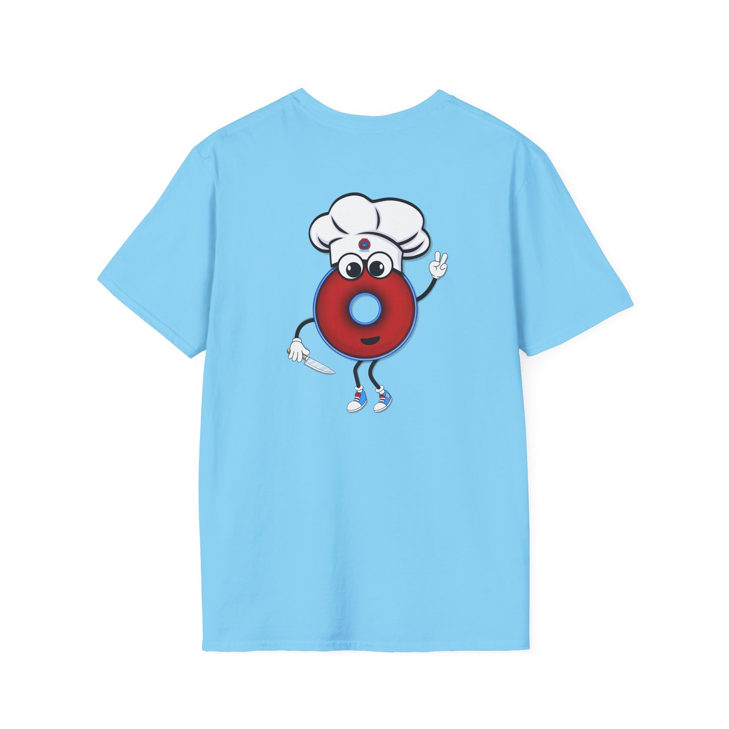 Classic Donut Tee - Unisex Soft-Style - "My Phriend the Donut" - plump vivid red donut