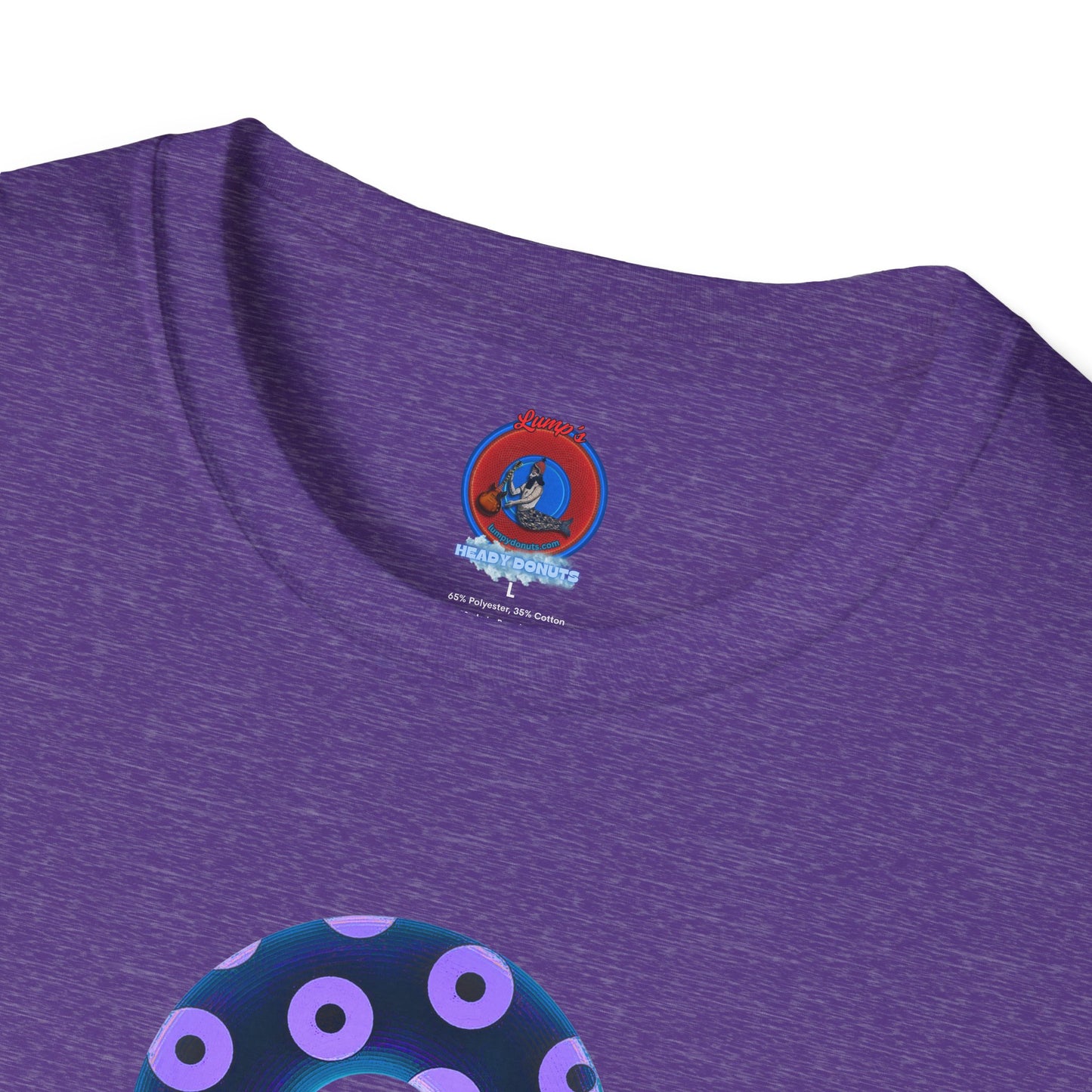 Plain Donuts/Unisex Soft-Style - "Plain Blimpy Paradoxical Donuts" - dark blue/light purple donuts