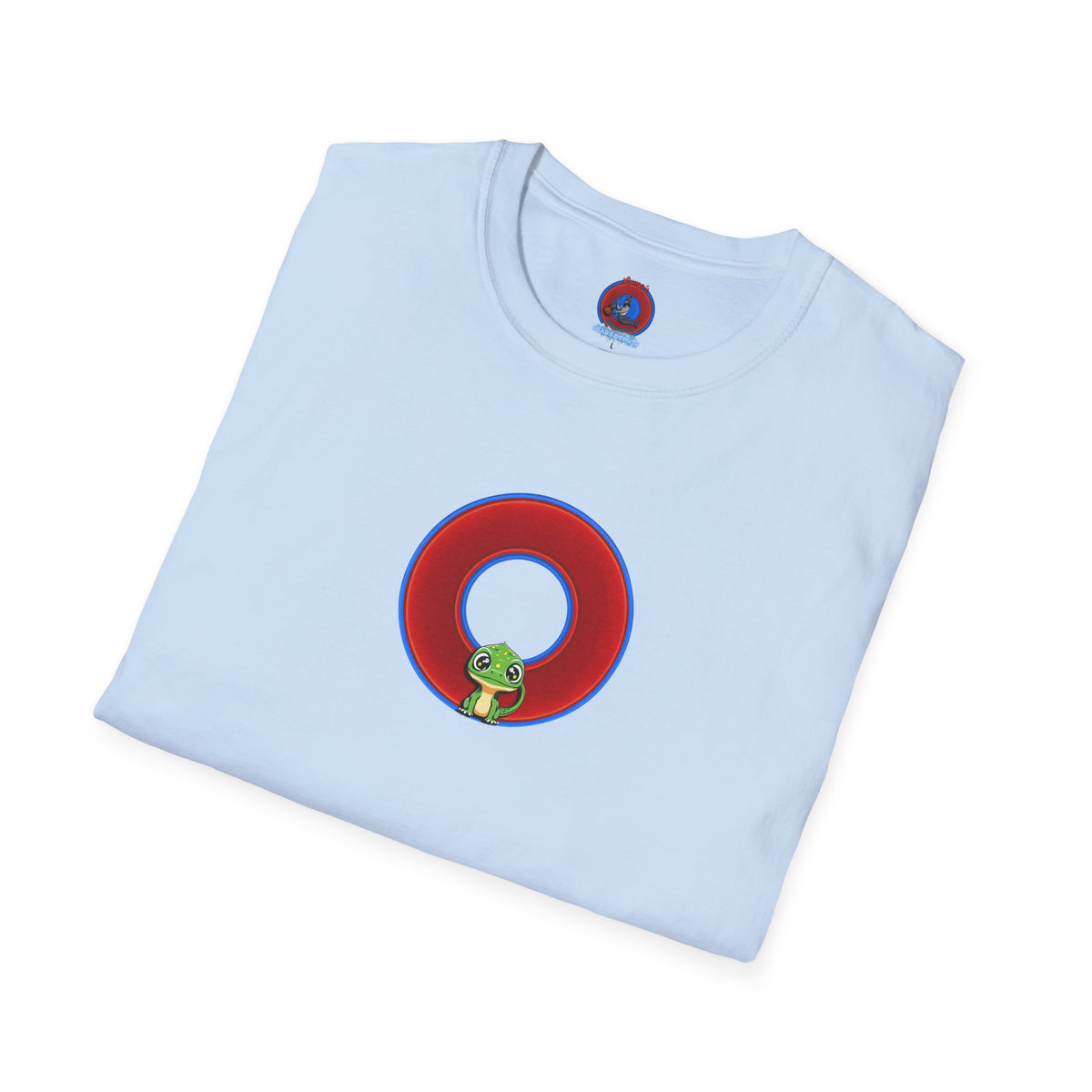 Classic Donut Tee - Unisex Soft-Style - "Little Baby Rutherford's Splendorous Tee" - vivid red donut