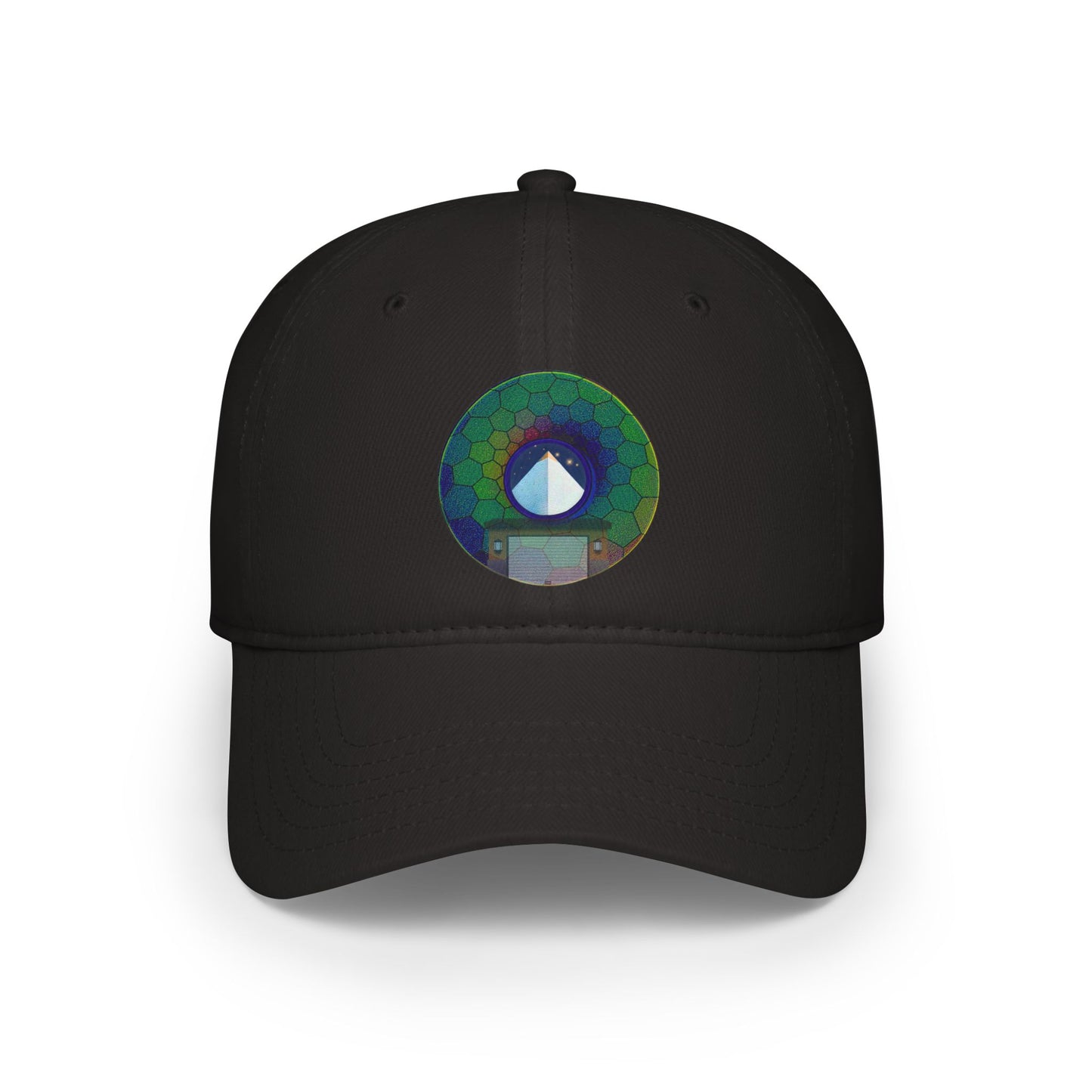 Lumpy Donut Baseball Cap - "Limestone Donut Caps So Large" - variant 8 - green hexadonut w/