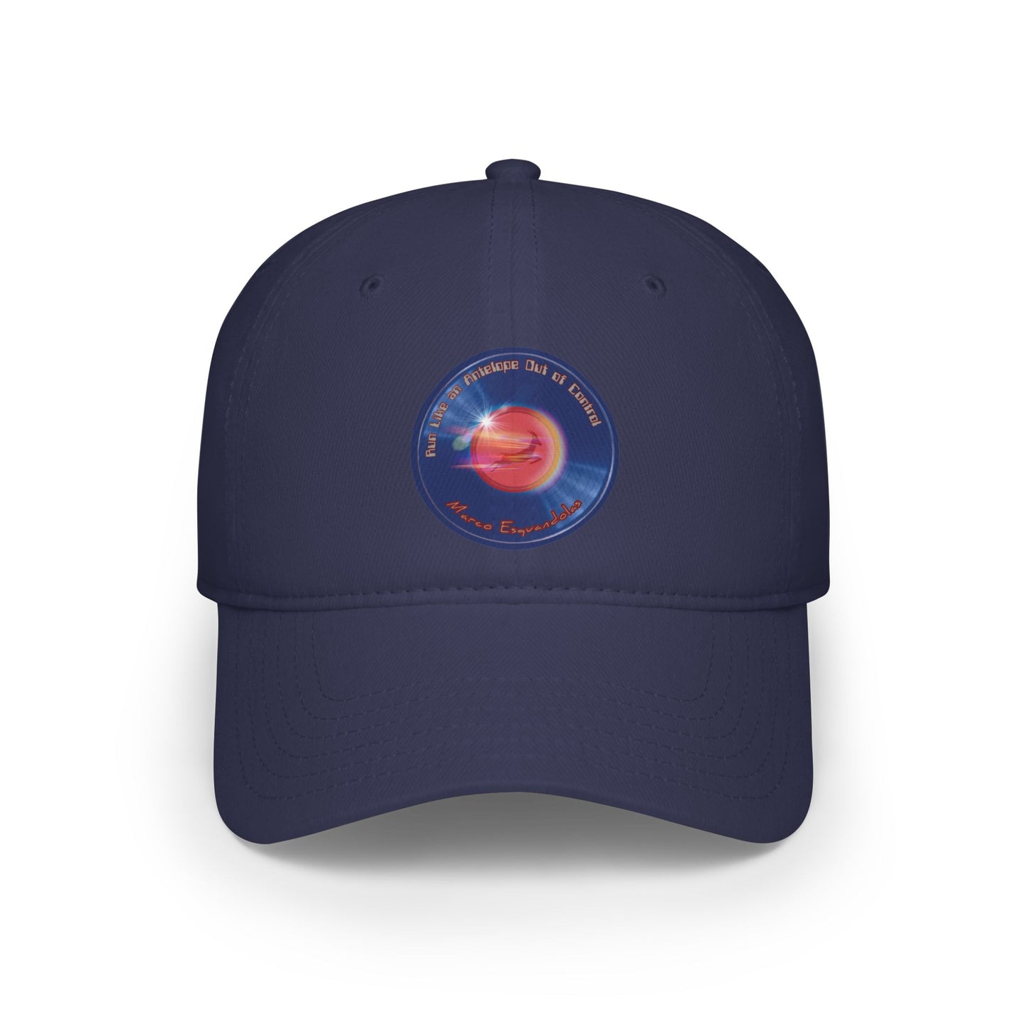 Lumpy Donut Baseball Cap - "Marco's Preferred Donut Cap" - vivid blue record donut w/