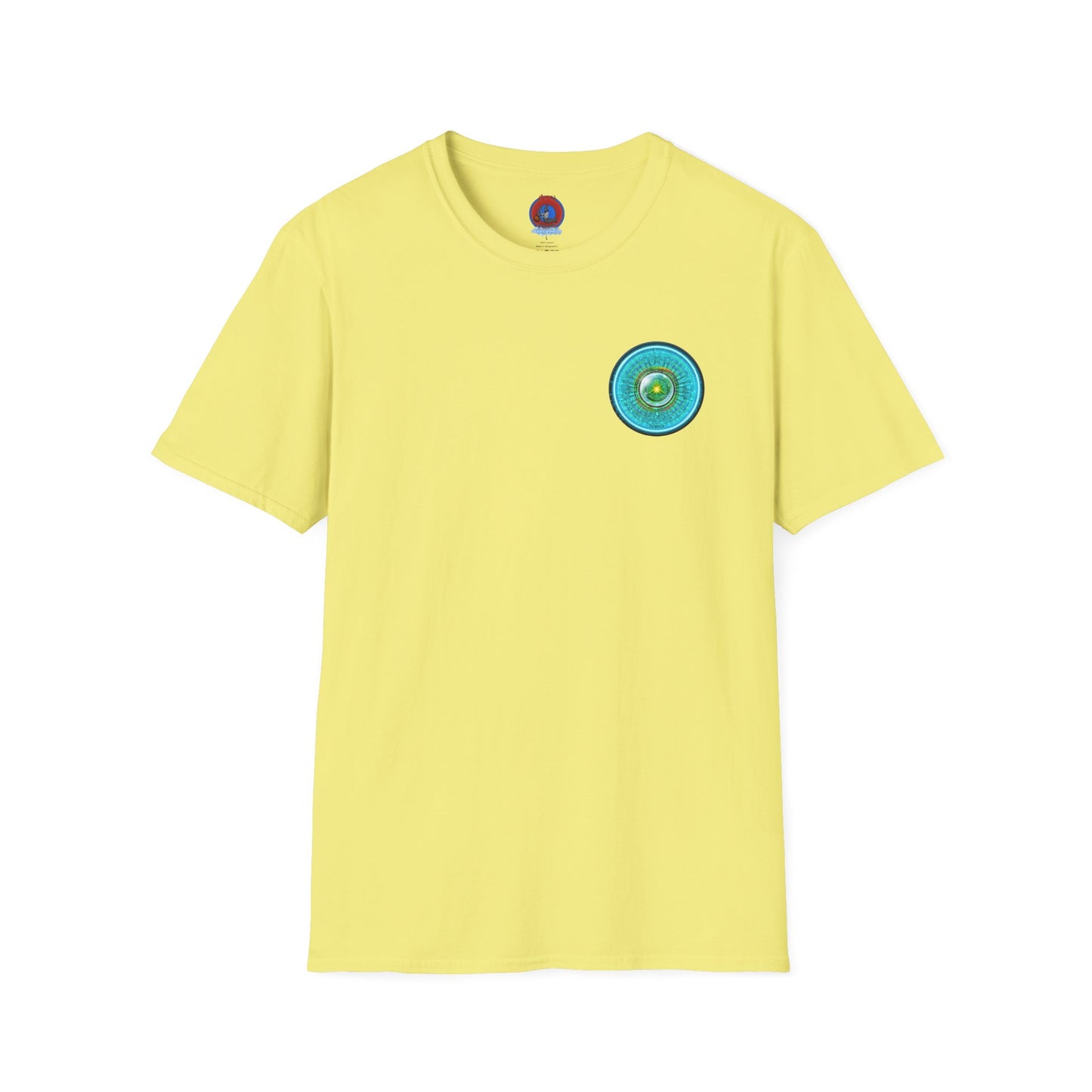 Classic Donut Tee - Unisex Soft-Style - "Donut of Life Tee" - vivid turquoise tube donut - variant 2