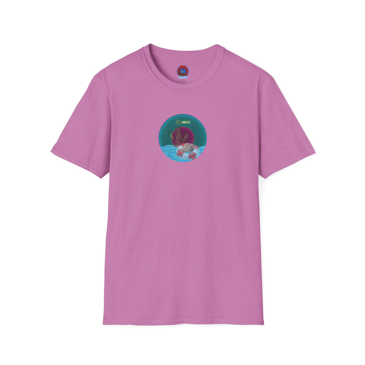 Classic Donut Tee - Unisex Soft-Style - "Masonic Donut of Rites" - series 1.0  - vivid dark teal donut