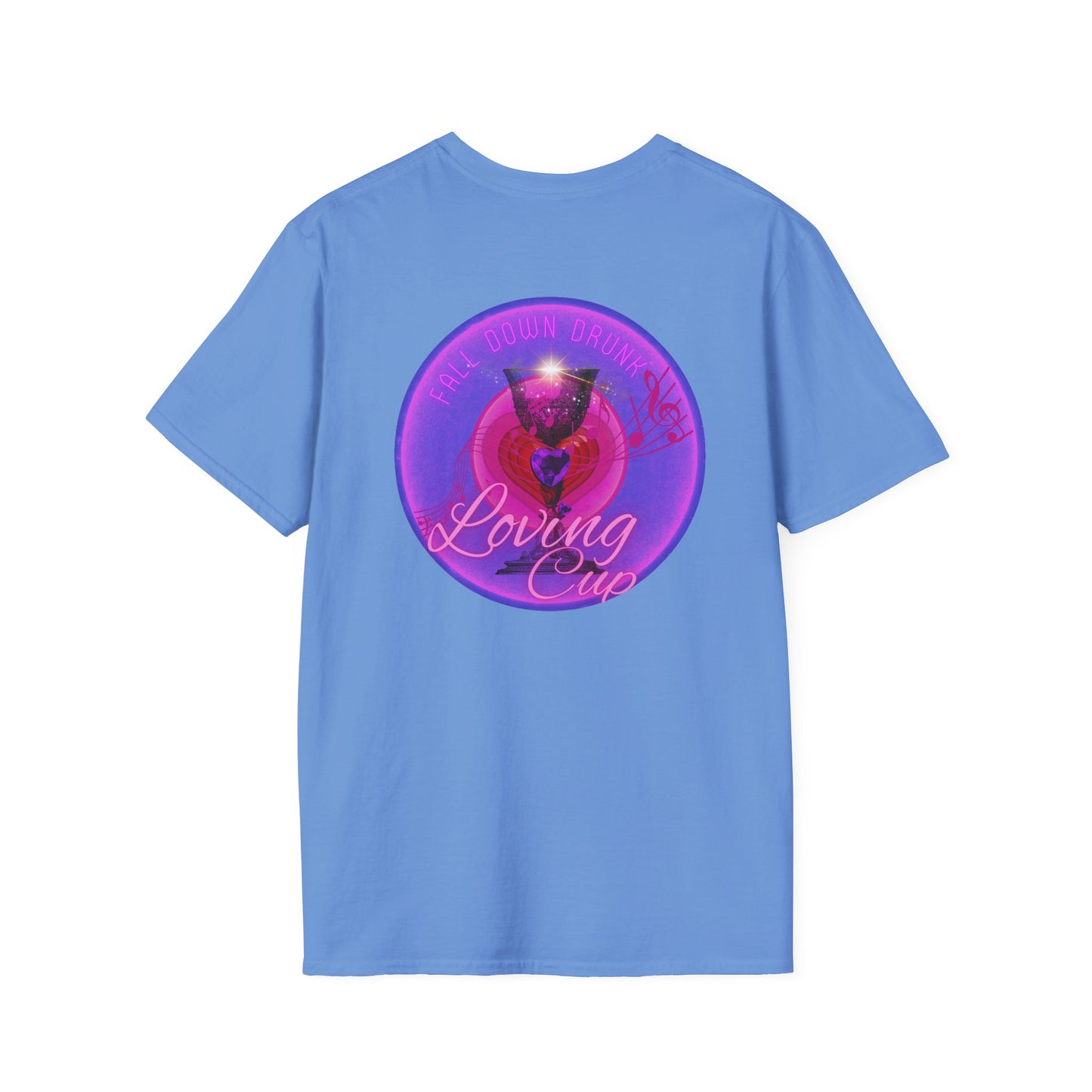 Classic Donut Tee - Unisex Soft-Style - "The Loving Donut' - vivid purple/magenta donut