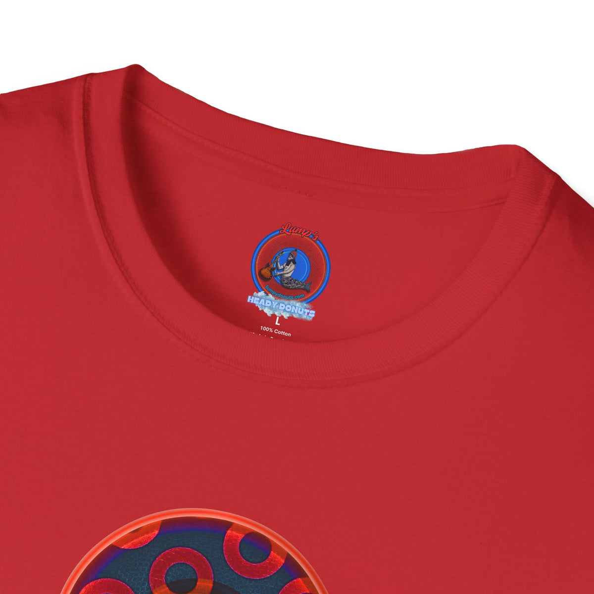 Classic Donut Tee - Unisex Soft-Style - "Wooked Cream - YEMSG Donut " -purple/red rustic paradox donut - variant 3