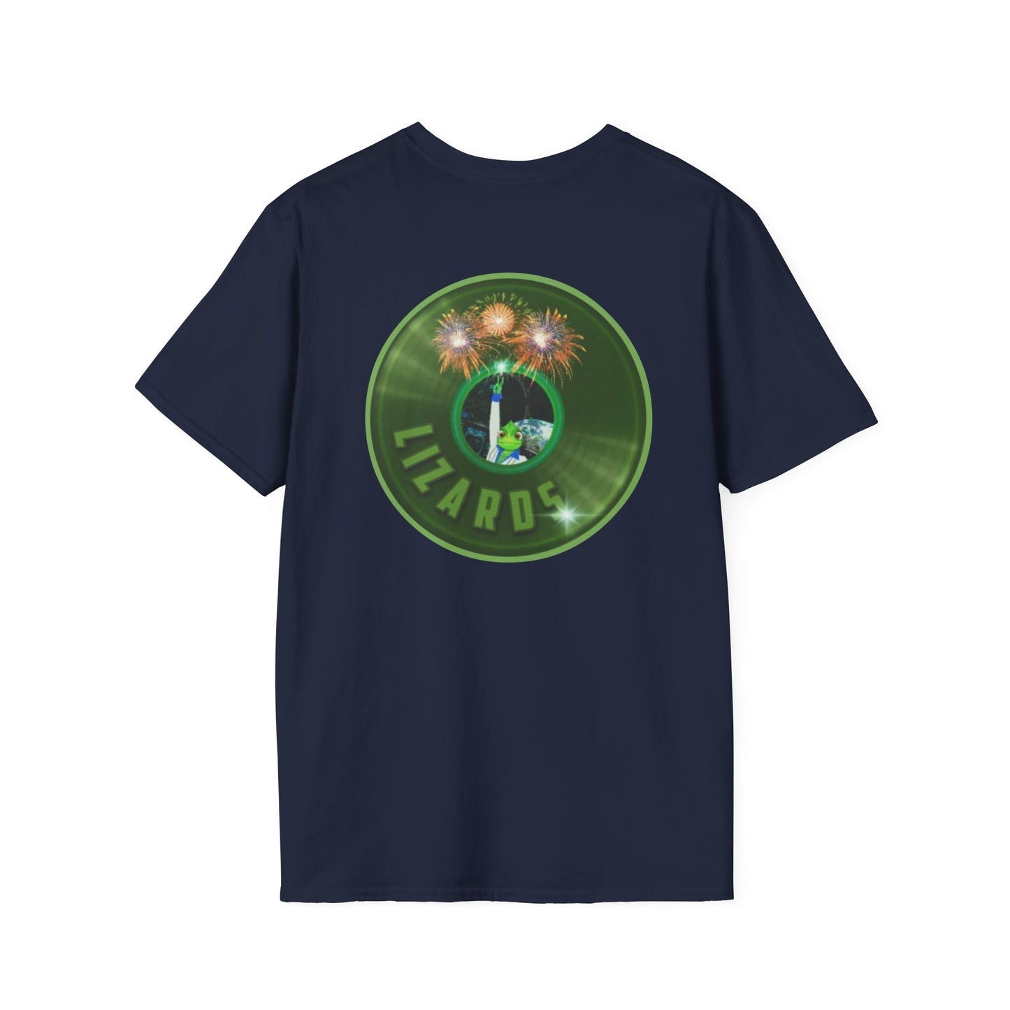 Classic Donut Tee - Unisex Soft-Style - "Rutherford's Staying Alive" - series 1.0 - variant 1 - green donut