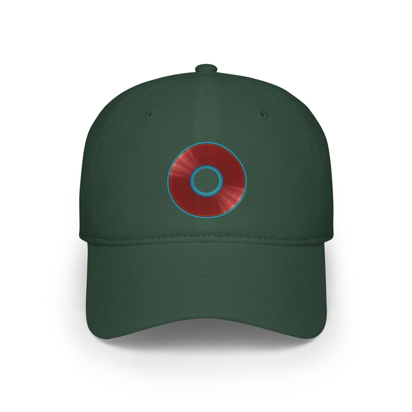 Lumpy Donut Baseball Cap - "Plain [Mary] Jane" - vivid dark record red donut w/