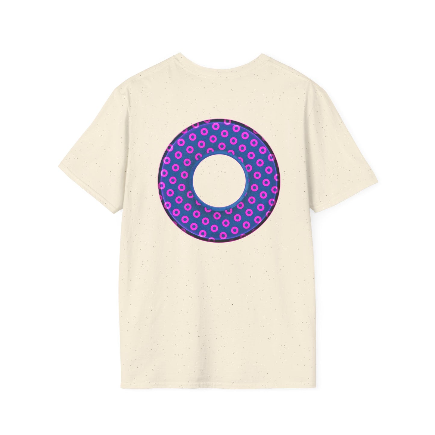 Plain Donuts/Unisex Soft-Style - "Plain Electric Paradoxical Donuts" - pink/dark blue donuts