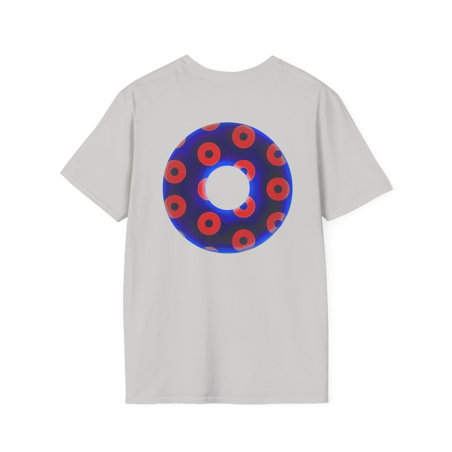 Plain Donuts/Unisex Soft-Style - "Plain Blimpy Paradoxical Donuts" - dark violet blue/bright red donuts