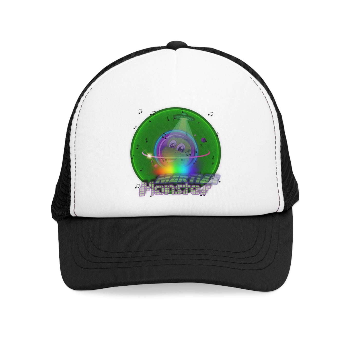 Lumpy Trucker Hat - "My Phavorite Martian" - green donut