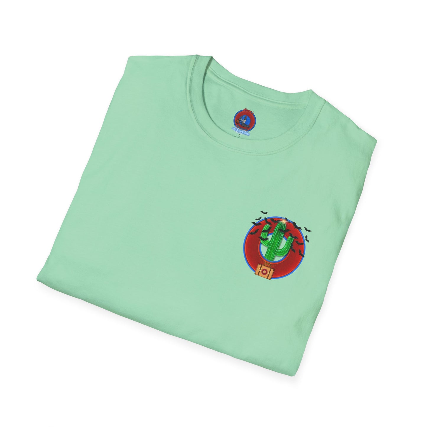 Classic Donut Tee - Unisex Soft-Style - "Raoul Duke's Sinfully Delicious Donut" - vivid red donut
