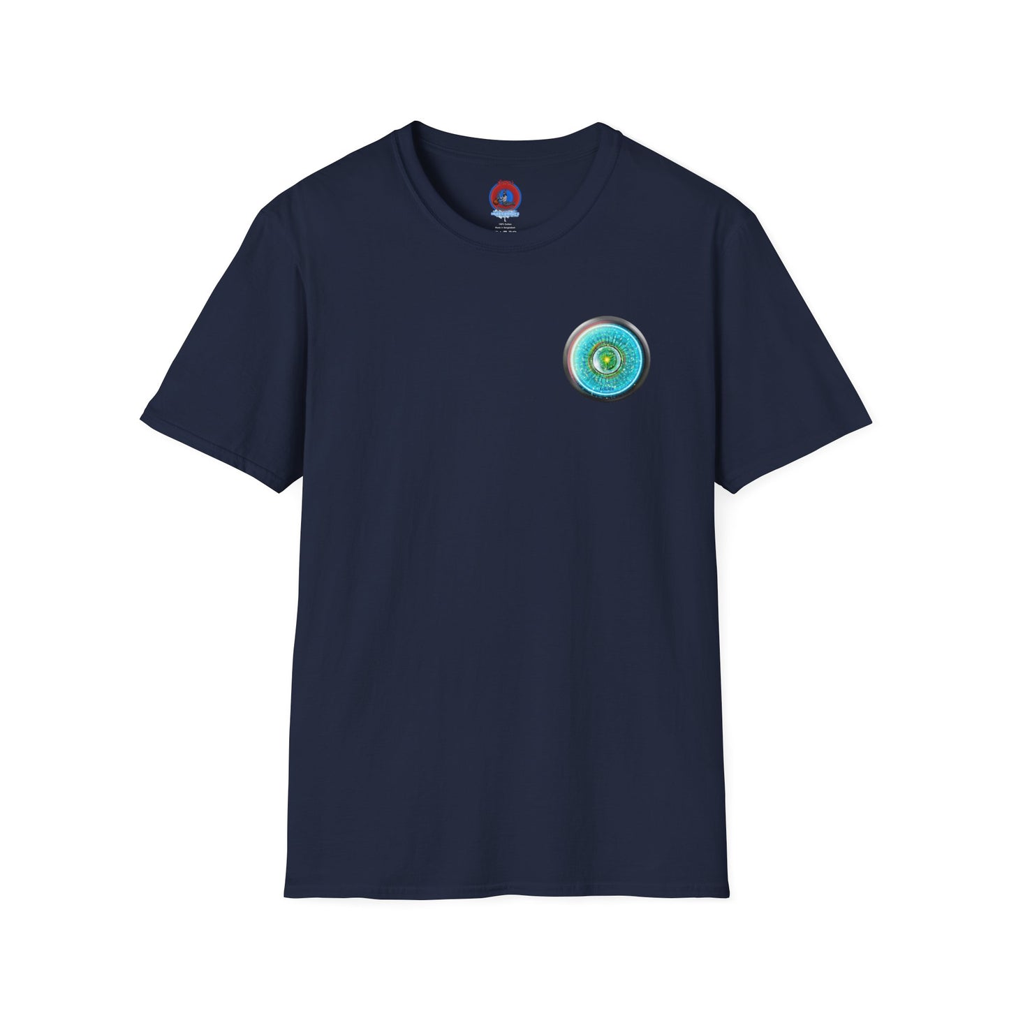 Classic Donut Tee - Unisex Soft-Style - "Donut of Life Tee" - vivid turquoise tube donut - variant 3