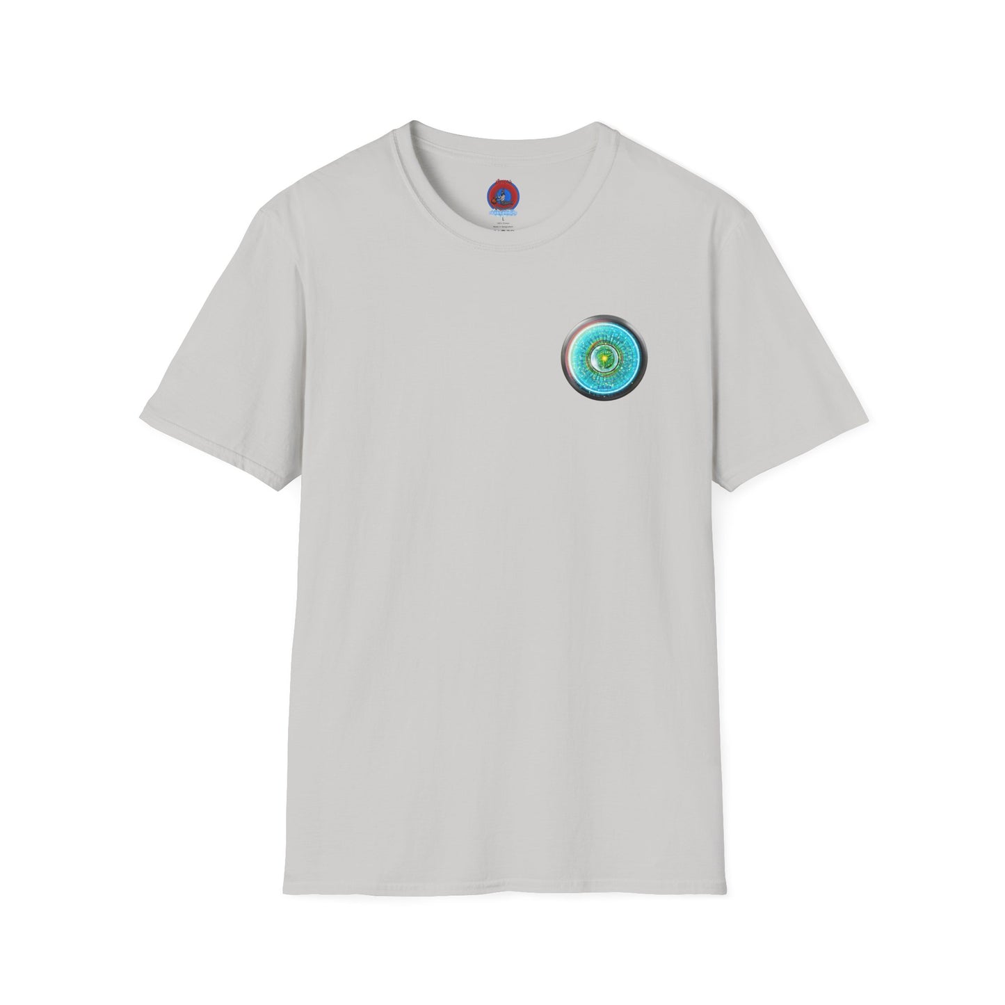 Classic Donut Tee - Unisex Soft-Style - "Donut of Life Tee" - vivid turquoise tube donut - variant 3
