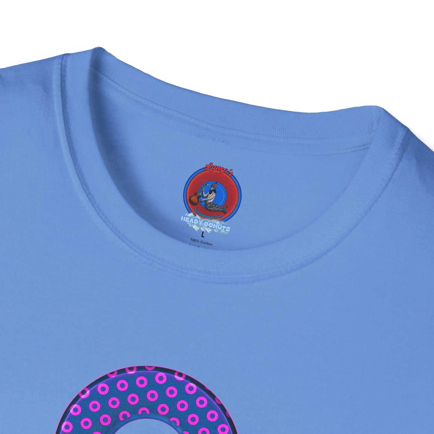 Plain Donuts/Unisex Soft-Style - "Plain Electric Paradoxical Donuts" - pink/dark blue donuts