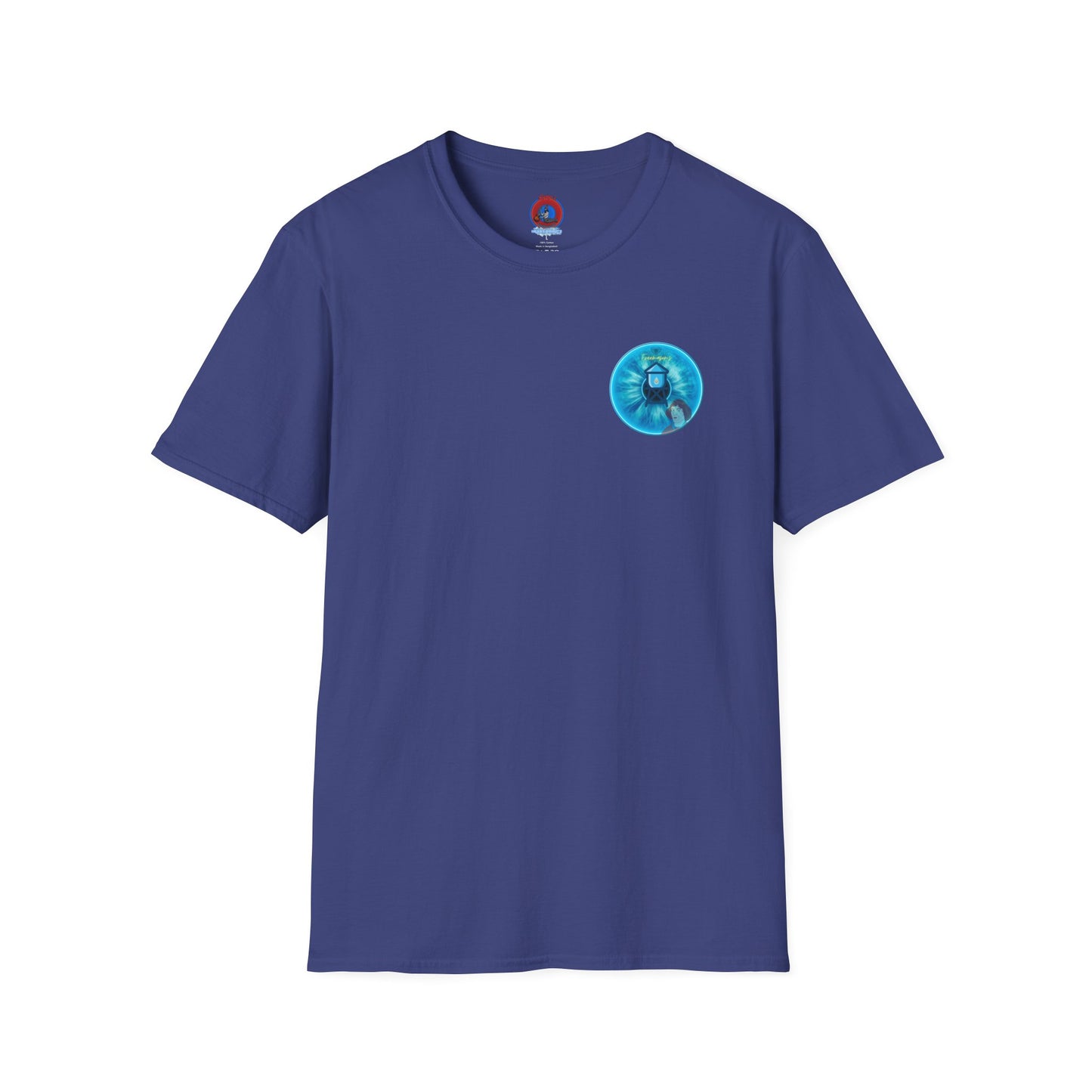 Classic Donut Tee - Unisex Soft-Style - "The Peering Donut of Opacity" - light blue idonut - variant 3