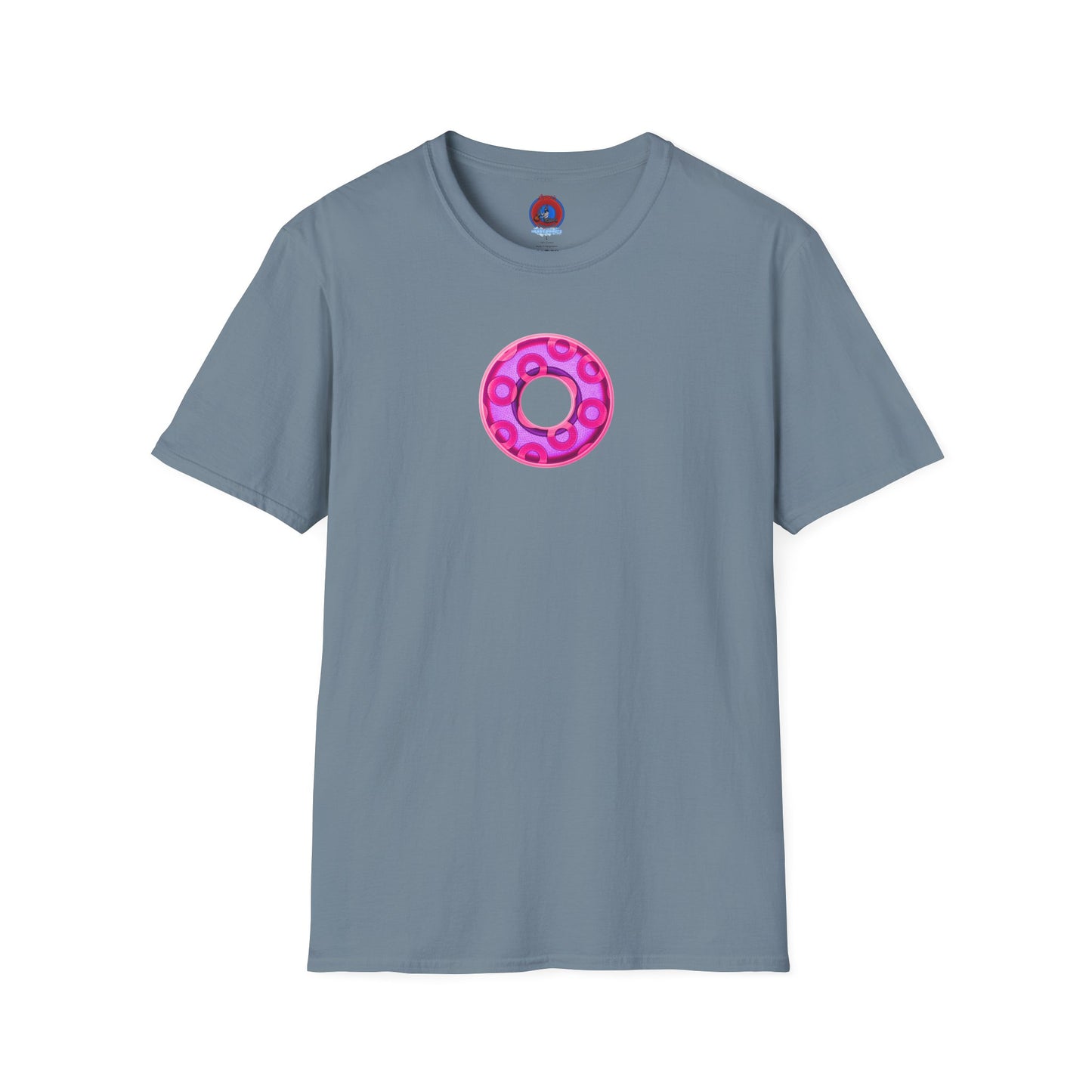 Plain Donuts/Unisex Soft-Style - "Plain Rustic Paradoxical Donuts" - light purple/magenta donuts