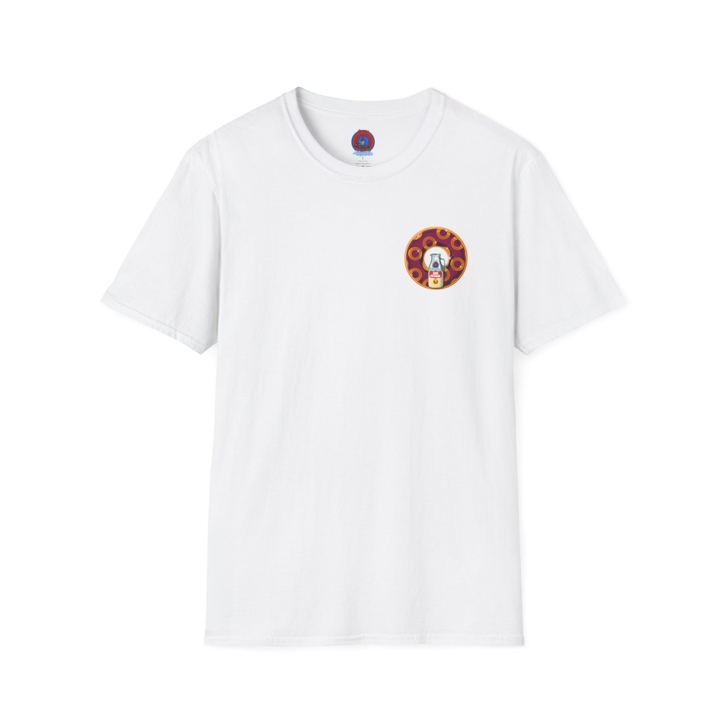 Classic Donut Tee - Unisex Soft-Style - "Princely Wooked Cream - YEMSG Donut " - burgundy/orange rustic paradox donut - variant 1