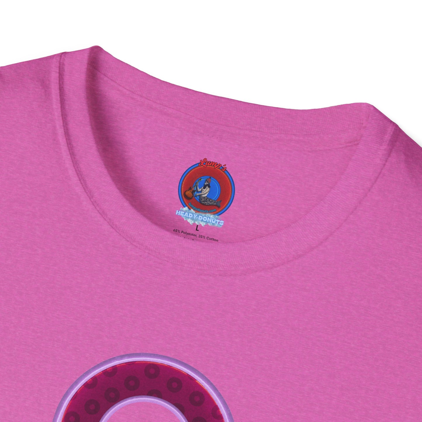 Plain Donuts/Unisex Soft-Style - "Plain Wide Mouthed Paradoxical Donuts" - red-purple/light purple donuts