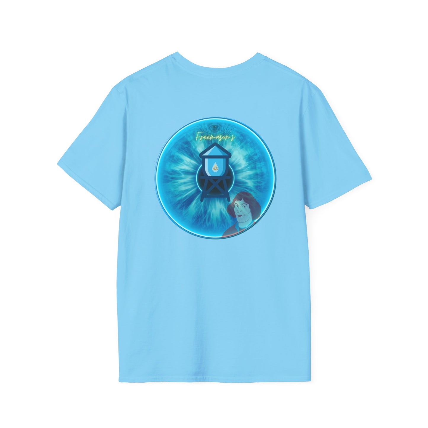 Classic Donut Tee - Unisex Soft-Style - "The Peering Donut of Opacity" - light blue idonut - variant 3