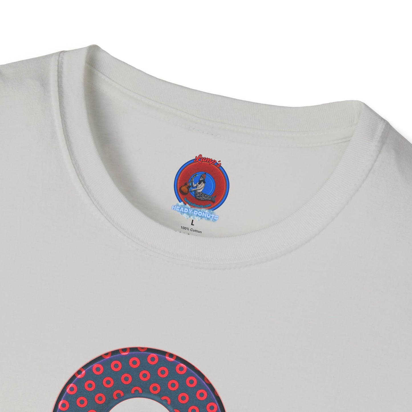 Plain Donuts/Unisex Soft-Style - "Plain Electric Paradoxical Donuts" - navy blue/red donuts