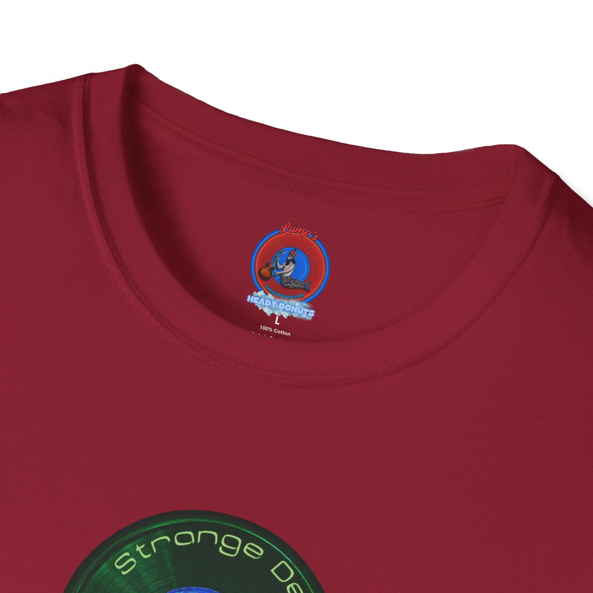 Classic Donut Tee - Unisex Soft-Style - "The Strangely Designed Donut Tee" - series 1.0 - green donut