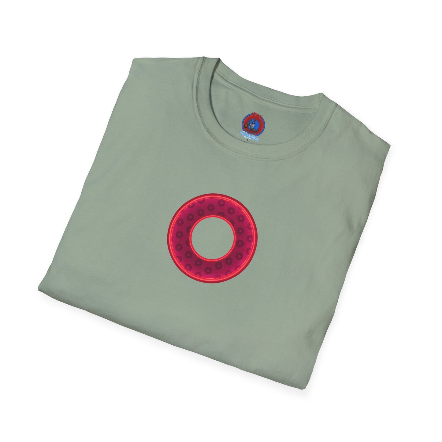 Plain Donuts/Unisex Soft-Style - "Plain Wide Mouthed Paradoxical Donuts" - dark red/bright red donuts