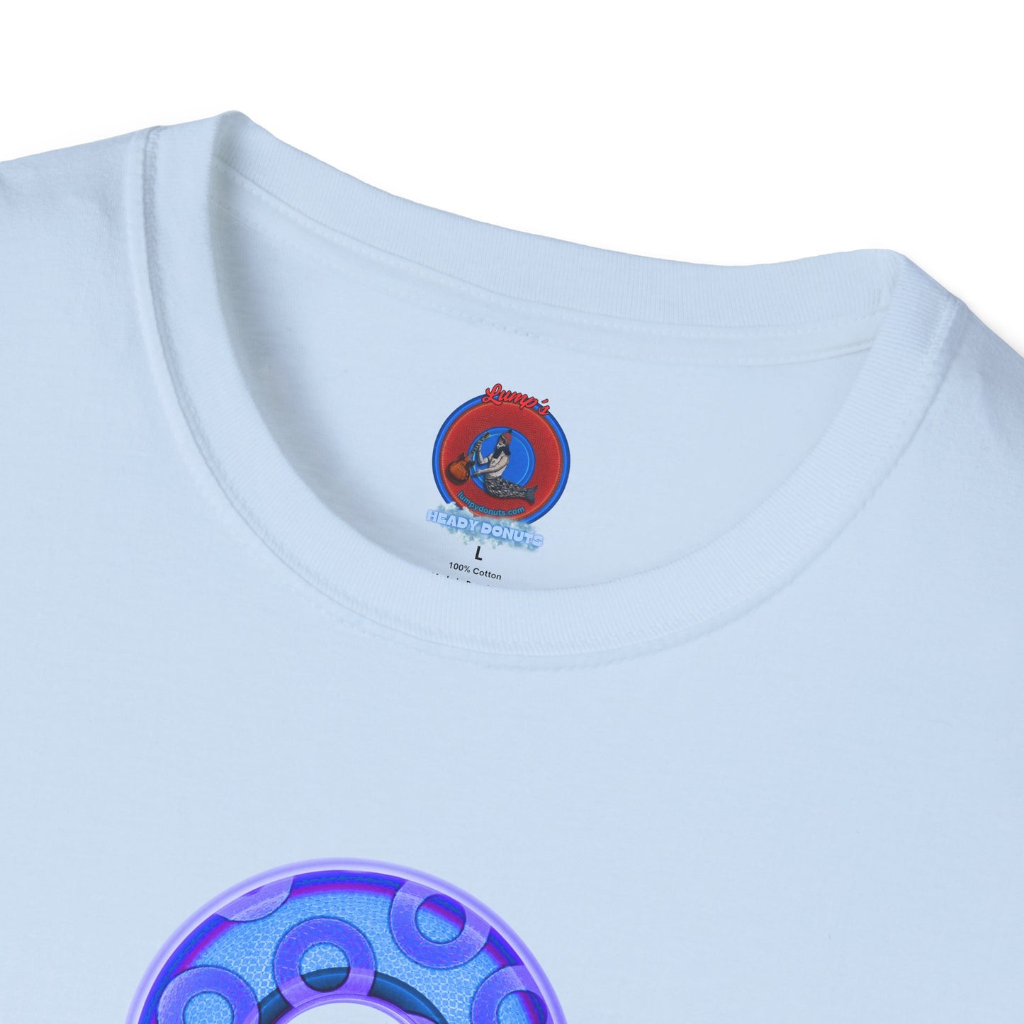 Plain Donuts/Unisex Soft-Style - "Plain Rustic Paradoxical Donuts" - light blue/purple donuts