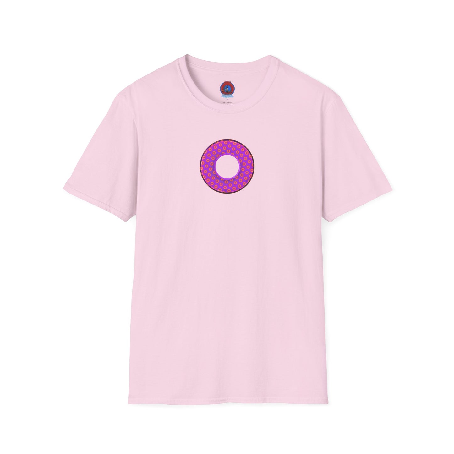 Plain Donuts/Unisex Soft-Style - "Plain Electric Paradoxical Donuts" - bright purple/red donuts