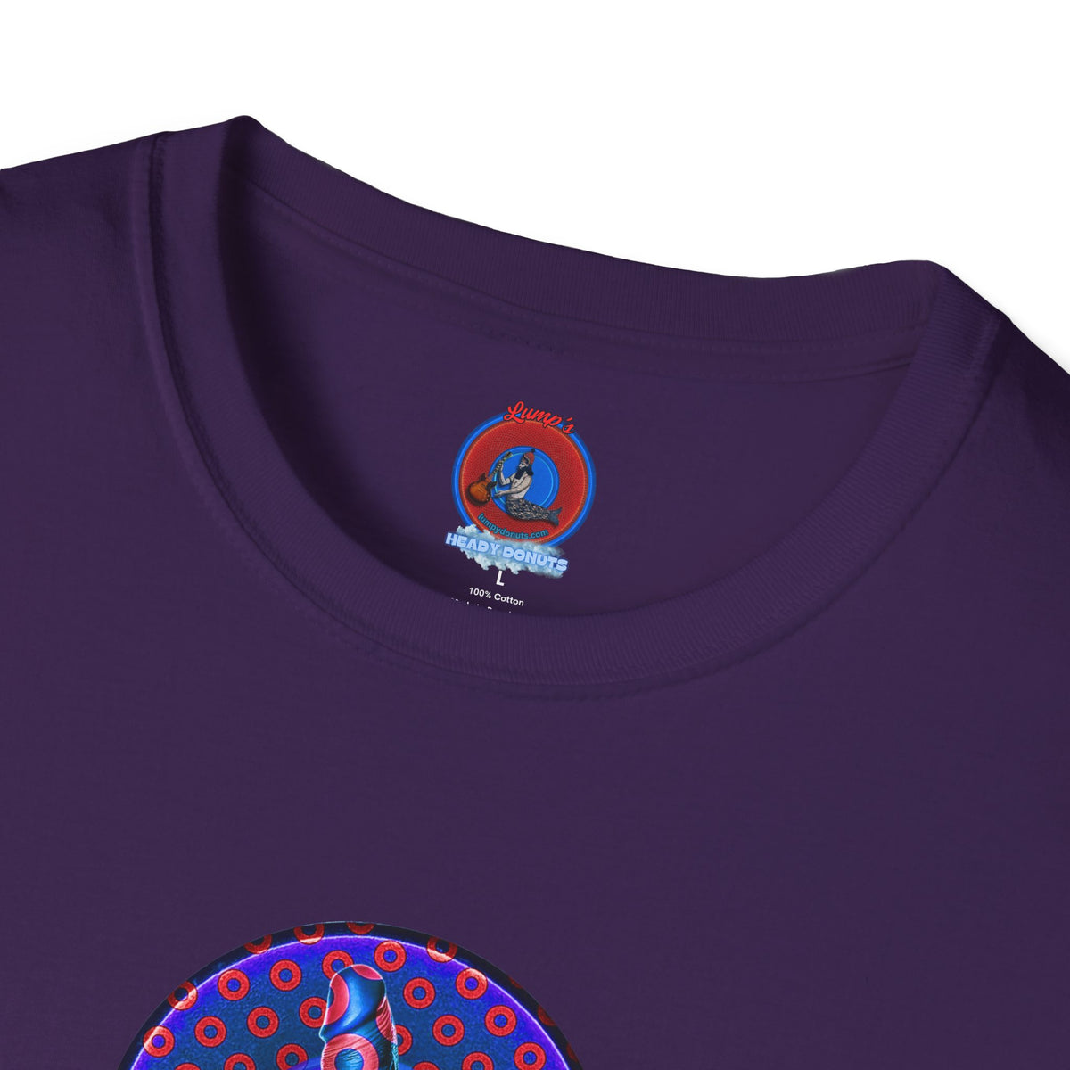 Classic Donut Tee - Unisex Soft-Style - "Sir Richard's Phamous Donut" - series 1.0  - variant 3 - red/blue paradox donut