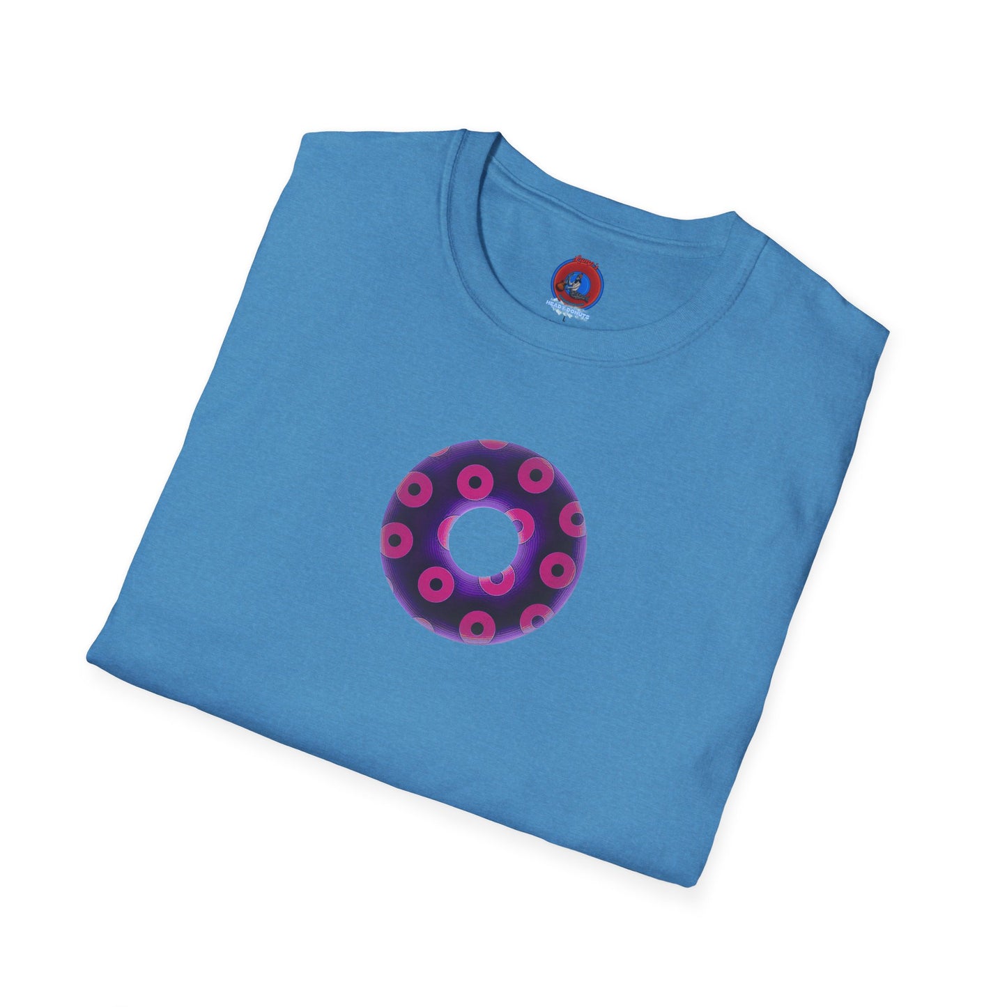 Plain Donuts/Unisex Soft-Style - "Plain Blimpy Paradoxical Donuts" - dark purple/bright magenta donuts