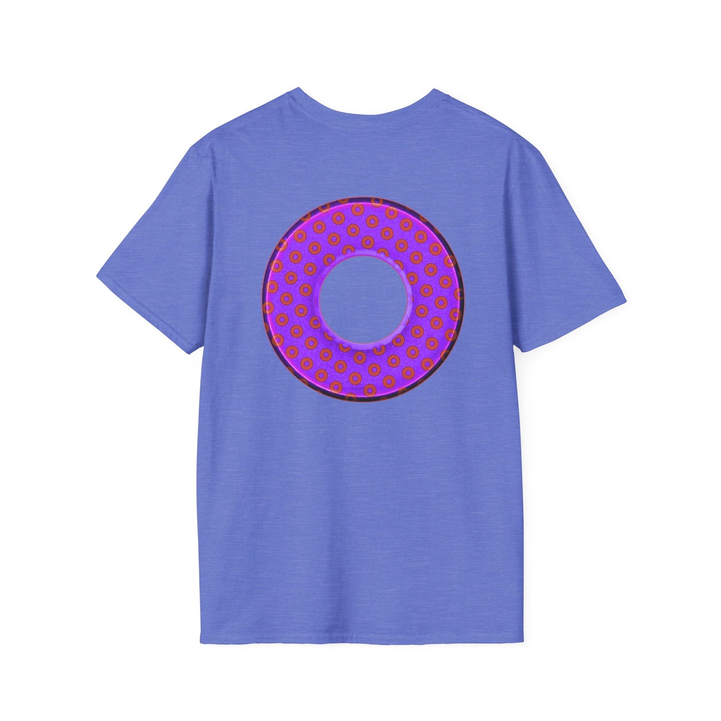 Plain Donuts/Unisex Soft-Style - "Plain Electric Paradoxical Donuts" - bright purple/red donuts