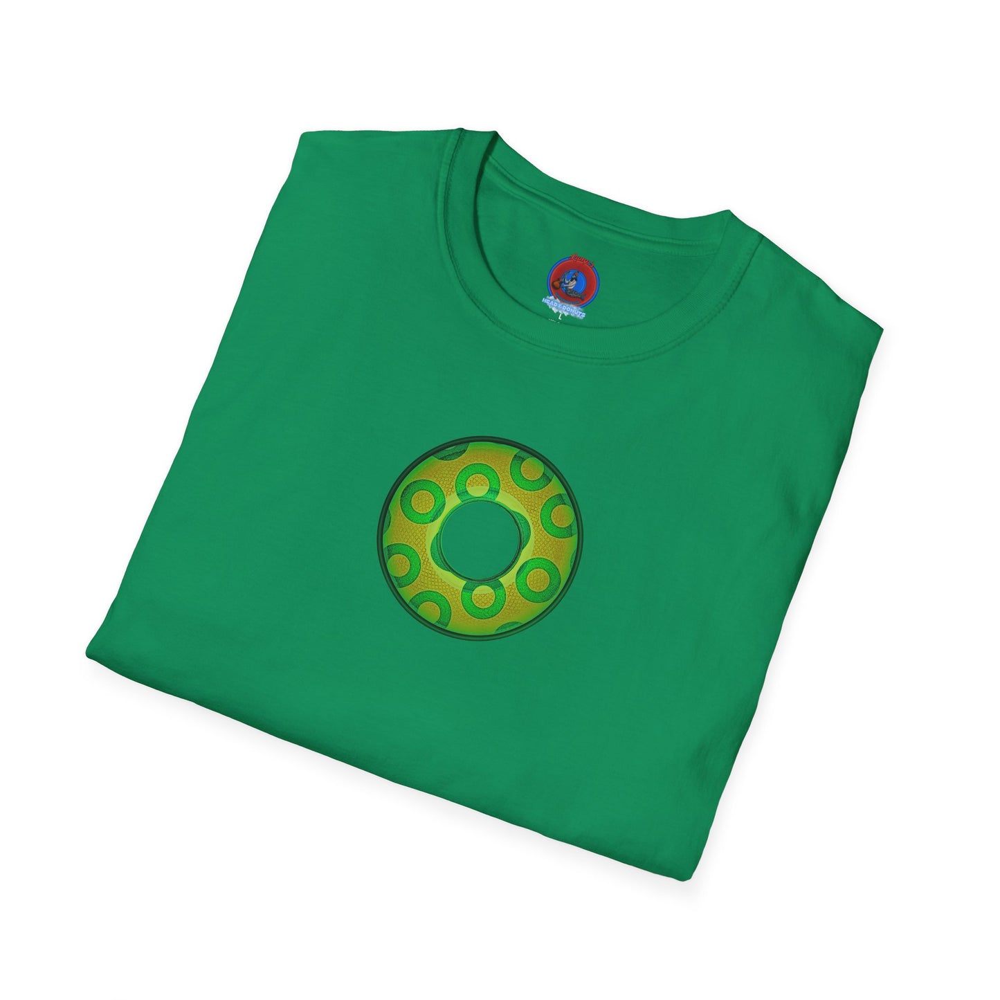 Plain Donuts/Unisex Soft-Style - "Plain Rustic Paradoxical Donuts" - gold/light green donuts