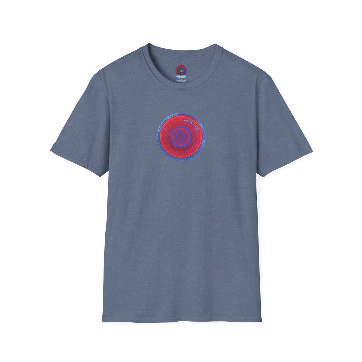 Classic Donut Tee - Unisex Soft-Style - "Tube Donuts" - series 1.0 - red donut/lighter blue bordering