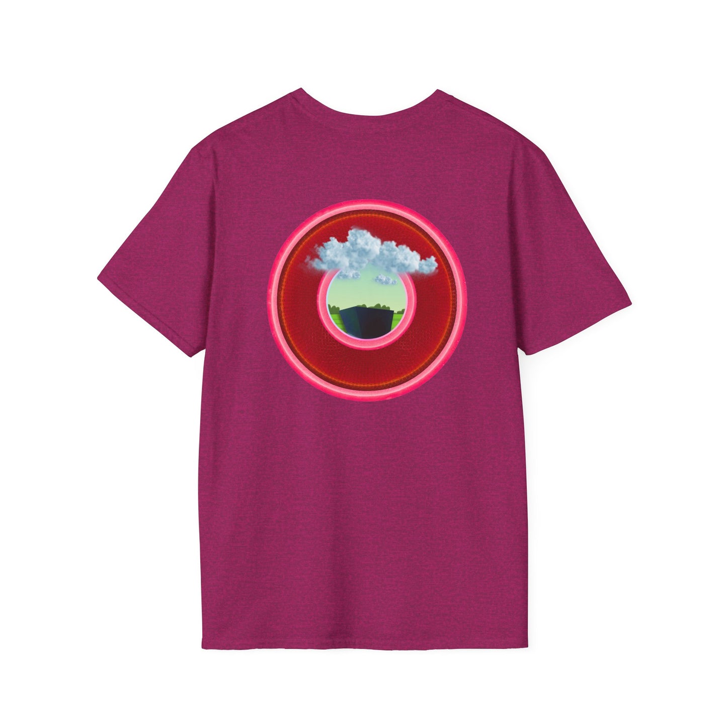 Classic Donut Tee - Unisex Soft-Style - "Got Rhombus?" - series 1.0  - variant 2 - red/pink donut