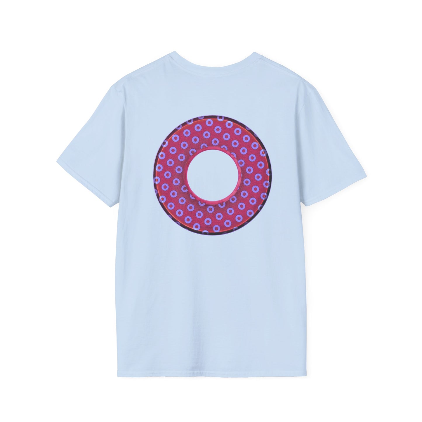 Plain Donuts/Unisex Soft-Style - "Plain Electric Paradoxical Donuts" - light purple/magenta donuts