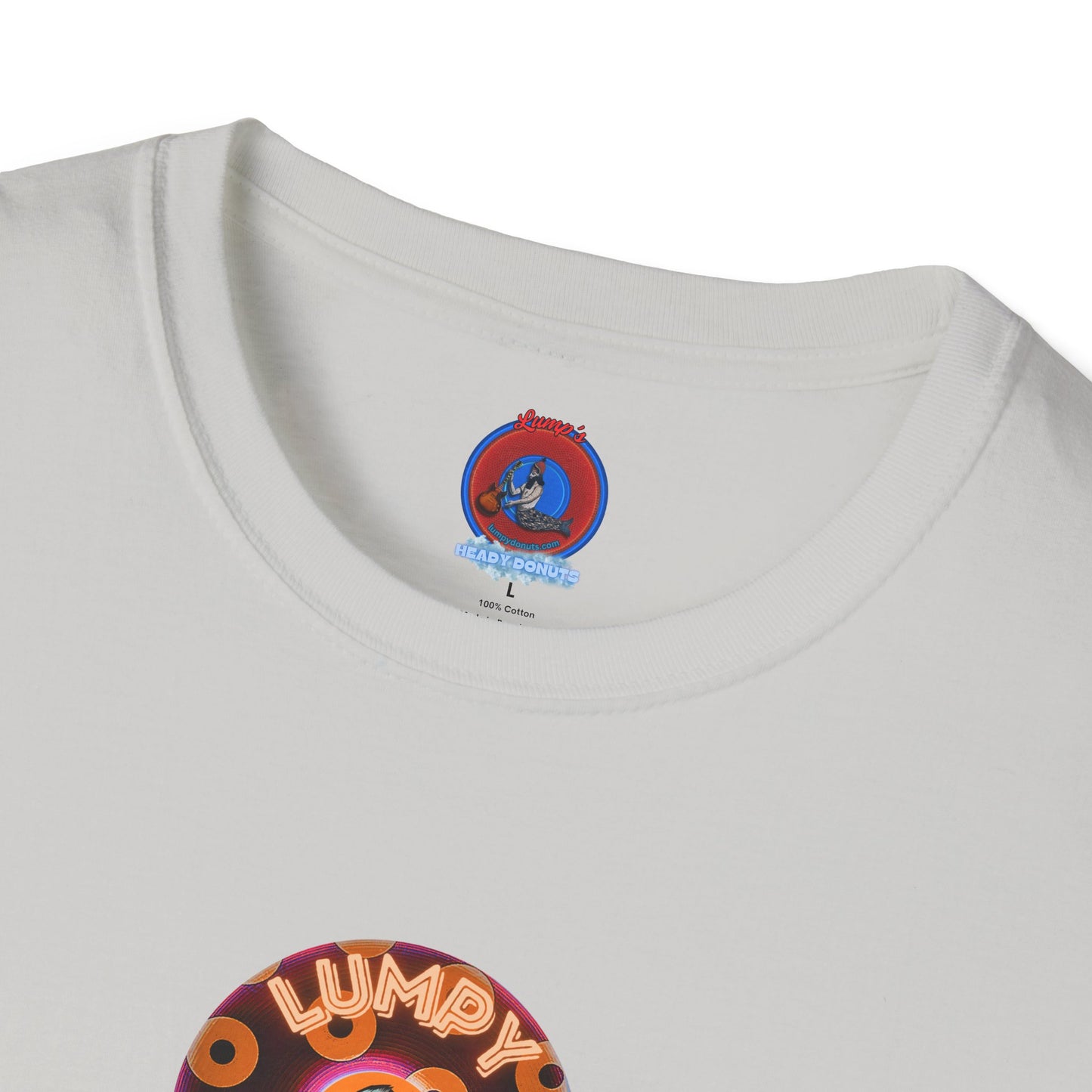 Coffee Traders Tee - Unisex Soft-Style - "Blastoff " - paradoxical donuts - variant 2 - logo front/mothership back