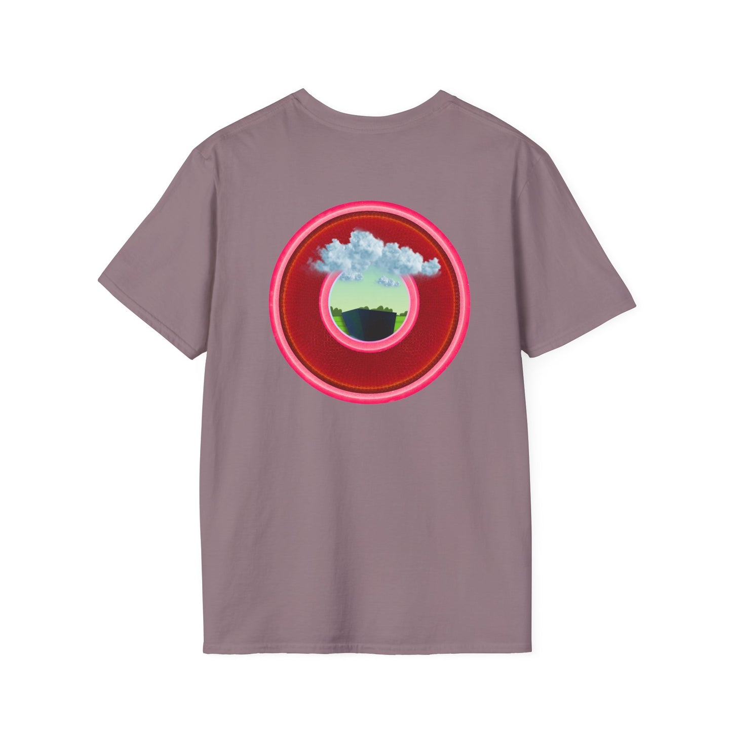 Classic Donut Tee - Unisex Soft-Style - "Got Rhombus?" - series 1.0  - variant 2 - red/pink donut