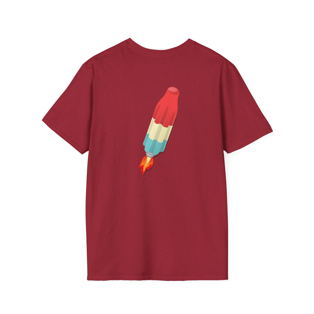 Classic Donut Tee - Unisex Soft-Style - "Blow this Popsicle Stand" - red/blue/cream - bomb pop