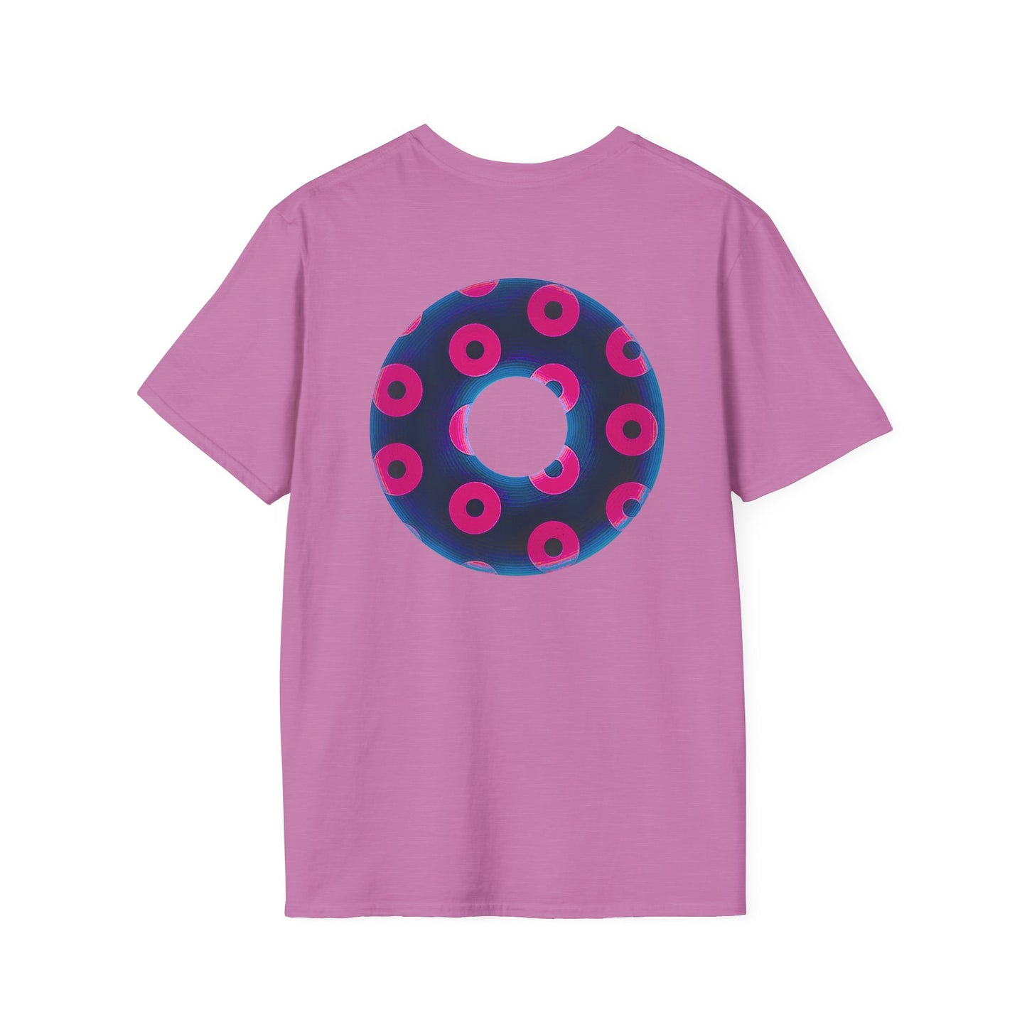 Plain Donuts/Unisex Soft-Style - "Plain Blimpy Paradoxical Donuts" - dark blue/hot pink donuts