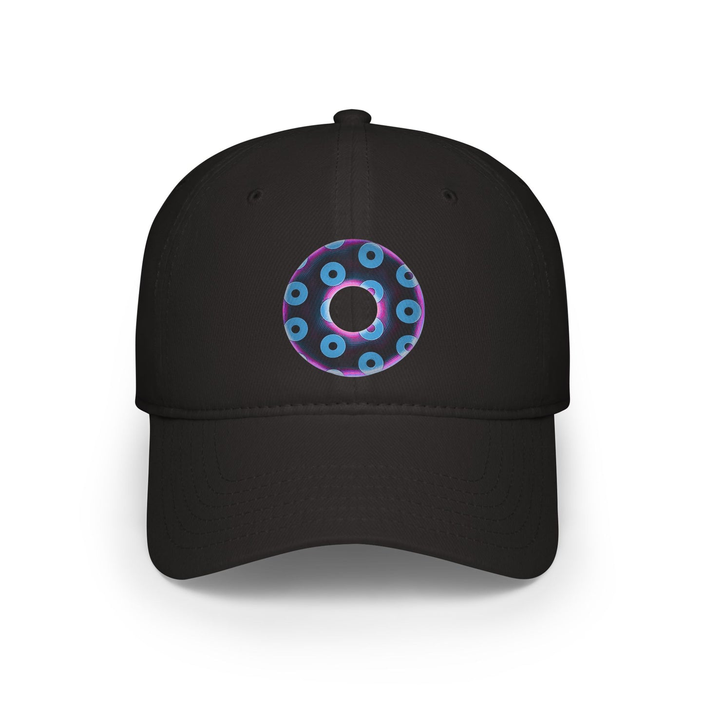 Lumpy Donut Baseball Cap - "Plain [Mary] Jane" - paradoxical dark purple/light blue blimpy donut w/