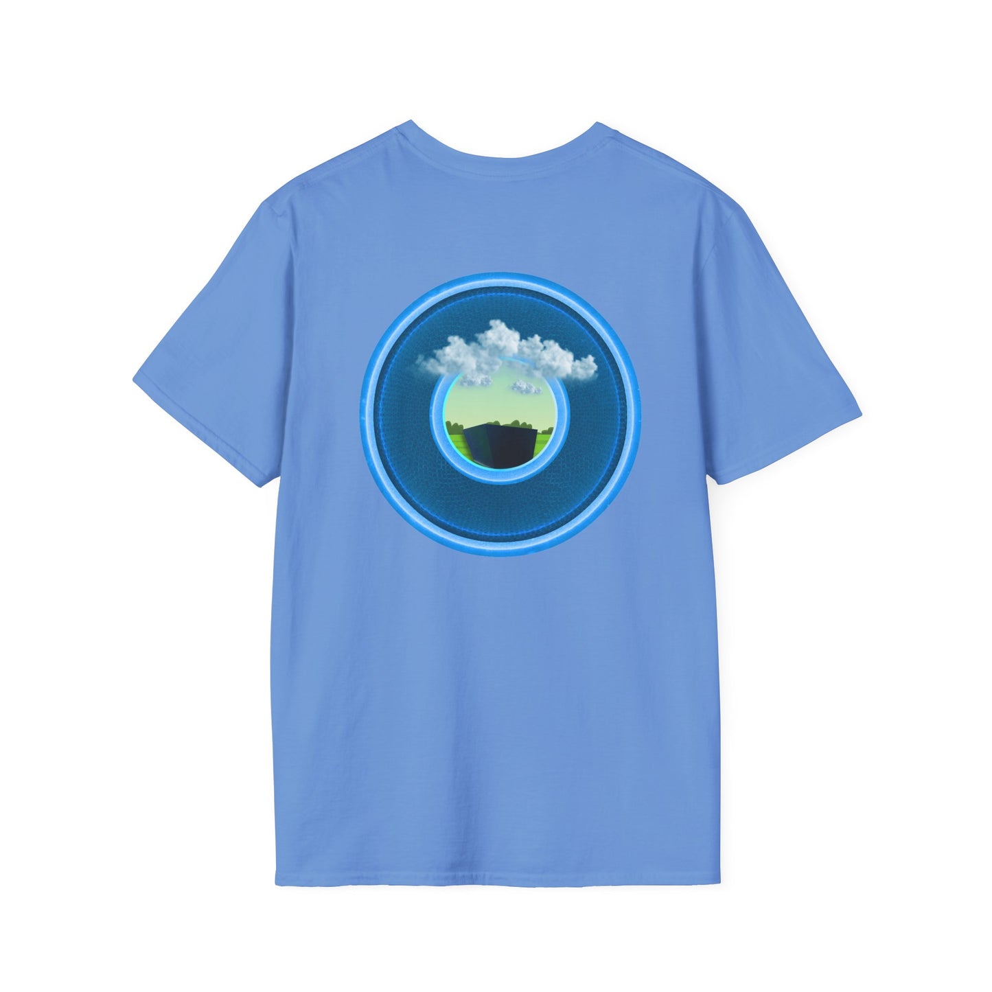 Classic Donut Tee - Unisex Soft-Style - "Got Rhombus?" - series 1.0  - variant 1 - blue/blue donut