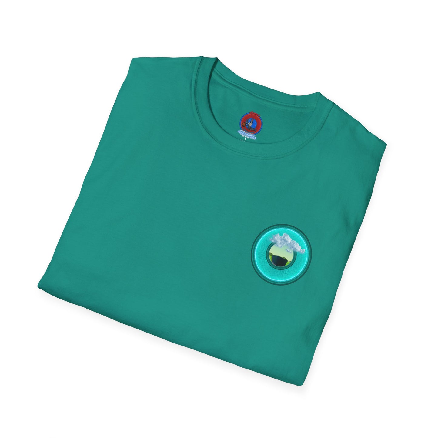 Classic Donut Tee - Unisex Soft-Style - "Got Rhombus?" - series 1.0  - variant 1 - turquoise/teal donut
