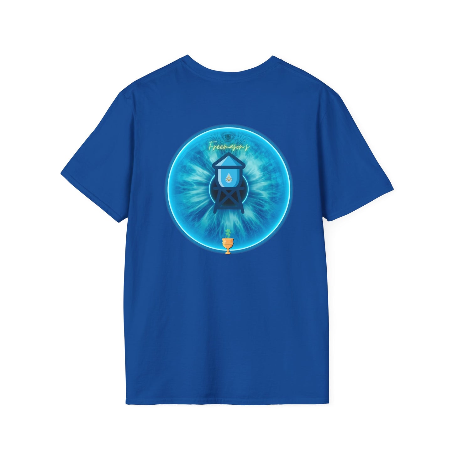 Classic Donut Tee - Unisex Soft-Style - "The Peering Donut of Opacity" - light blue idonut - variant 2