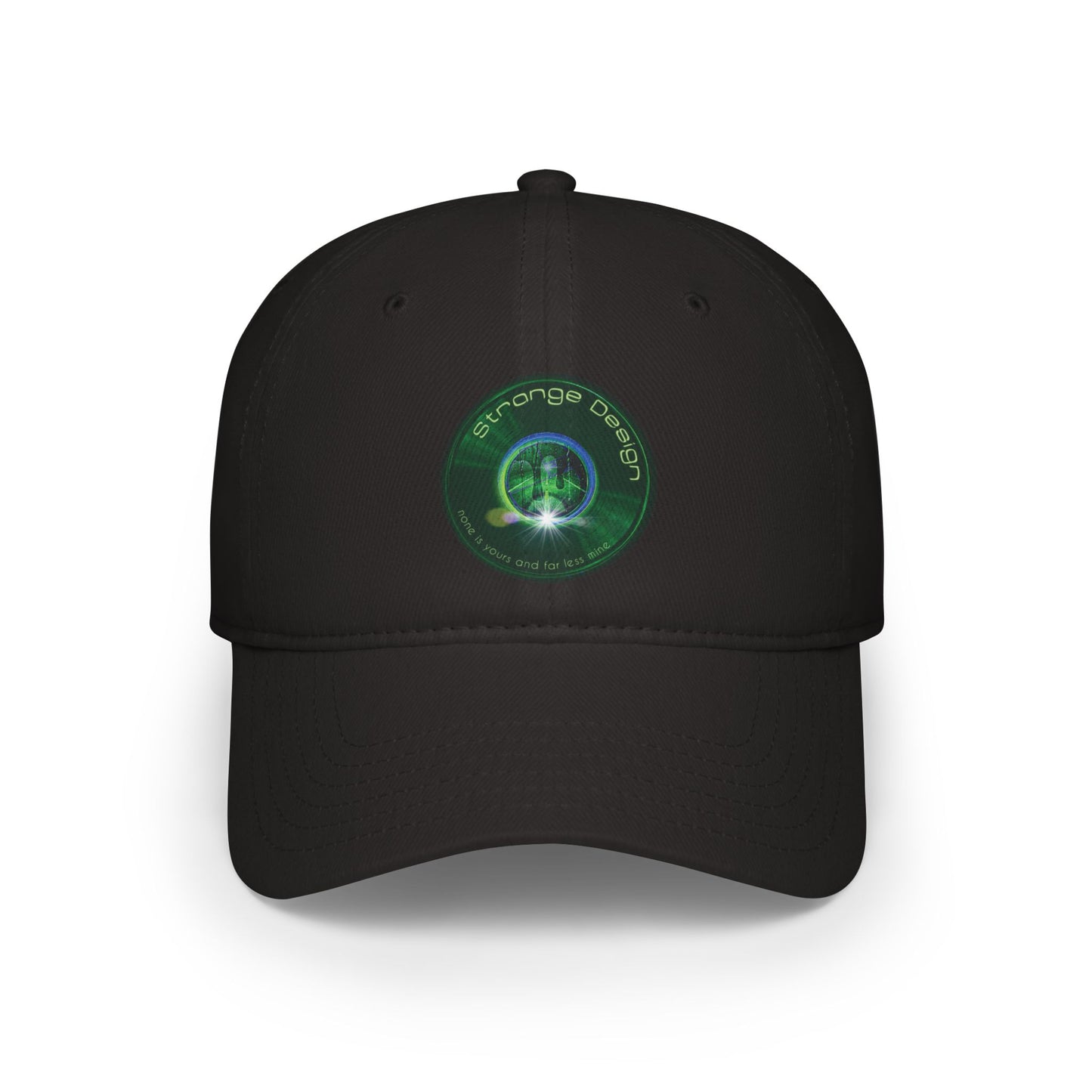 Lumpy Donut Baseball Cap - "The Strangely Designed Donut Cap" - vivid green record donut w/