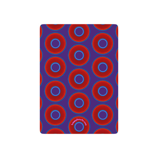 Lumpy Donut Playing Decks - 52-cards - red vivid donuts w/purple background
