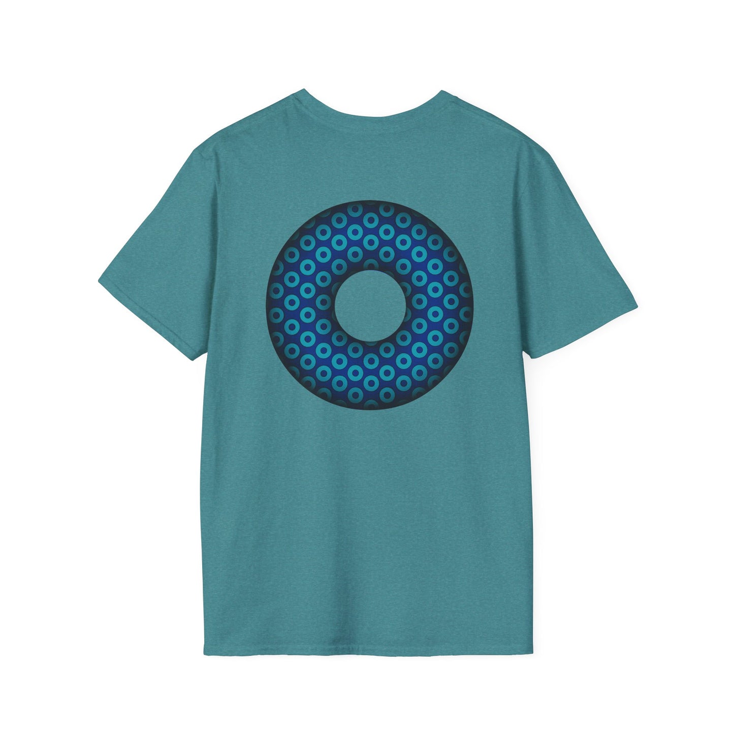 Plain Donuts/Unisex Soft-Style - "Plain Paradoxical Grided Donuts" - light blue/dark blue donuts