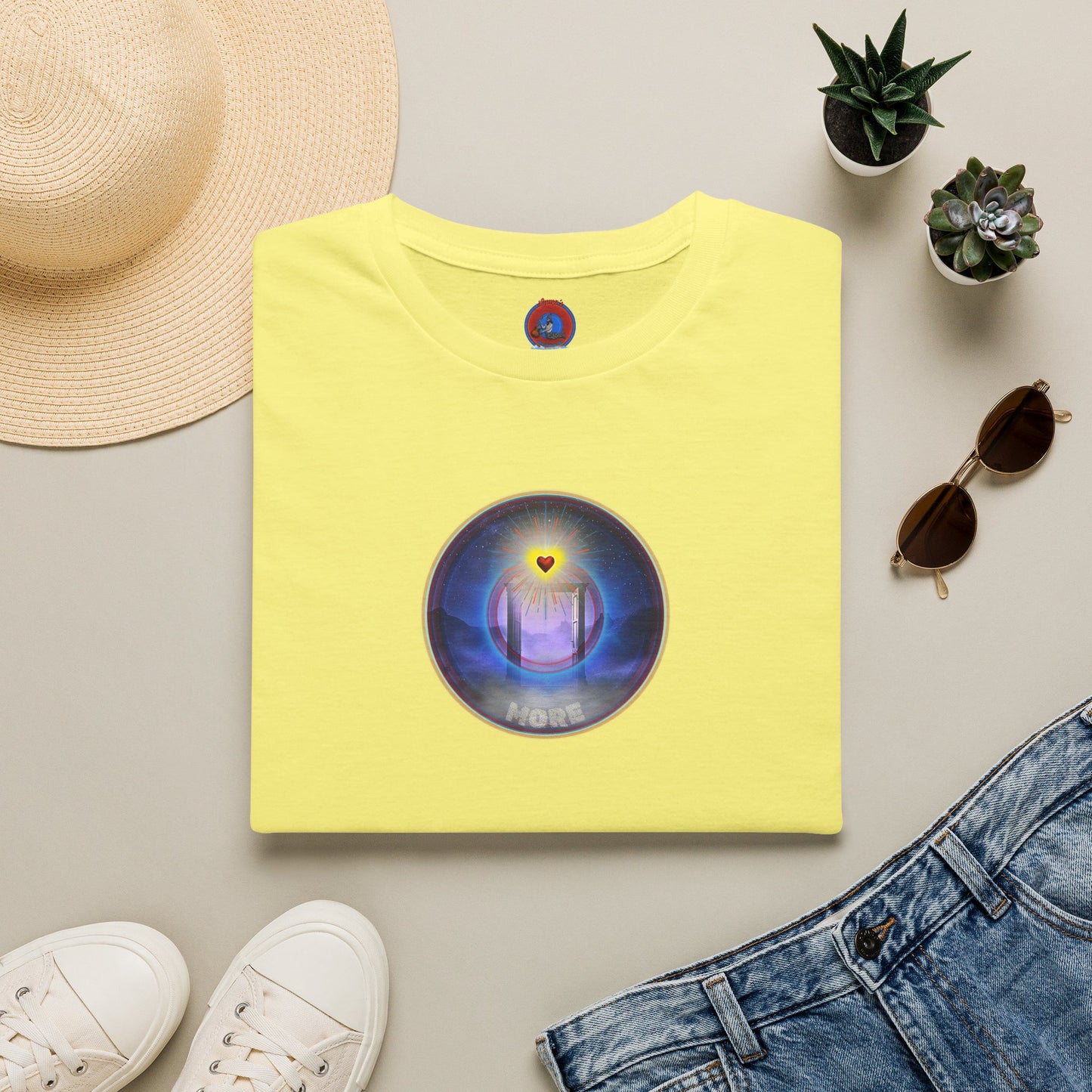 Classic Donut Tee - Unisex Soft-Style - "The Moring Donut' - vivid surreal donut