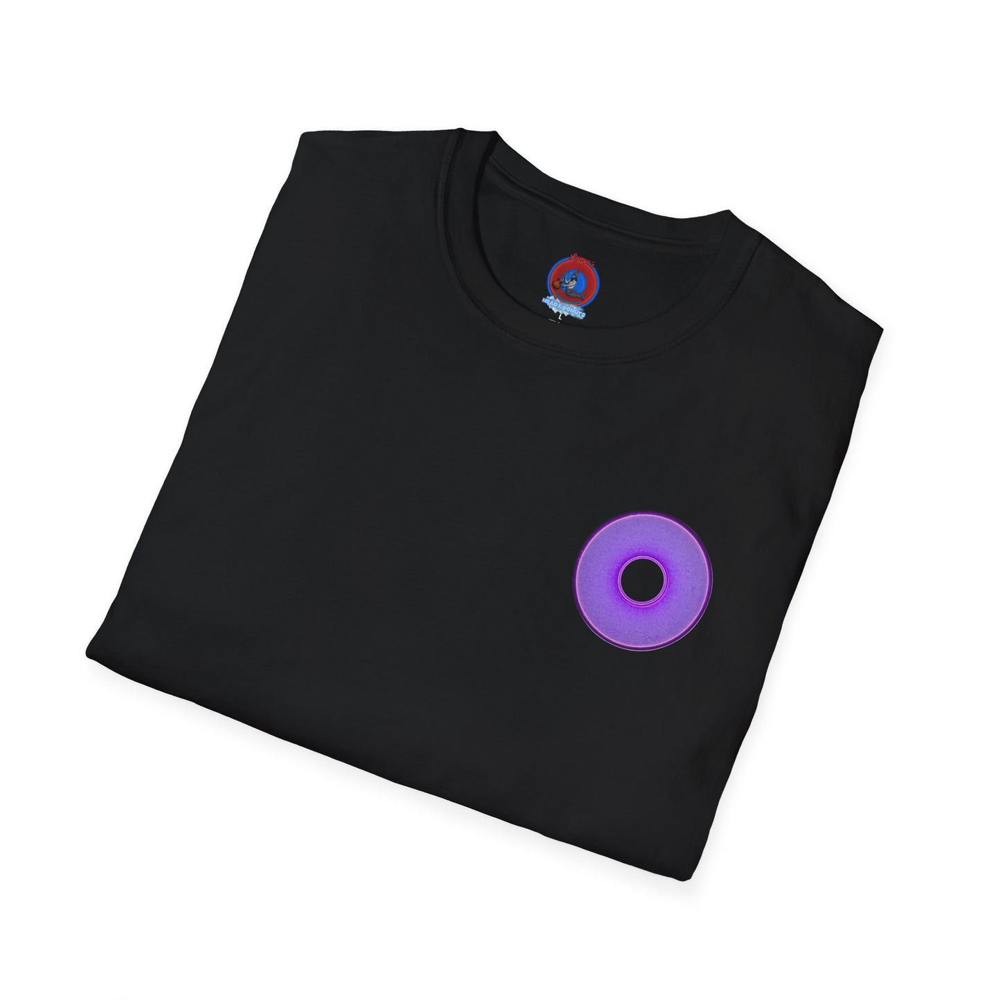 Classic Donut Tee - Unisex Soft-Style - "The Joker's Personal Tees - Troubadour Edition" - series 1.0 - variant 1 - purple donut